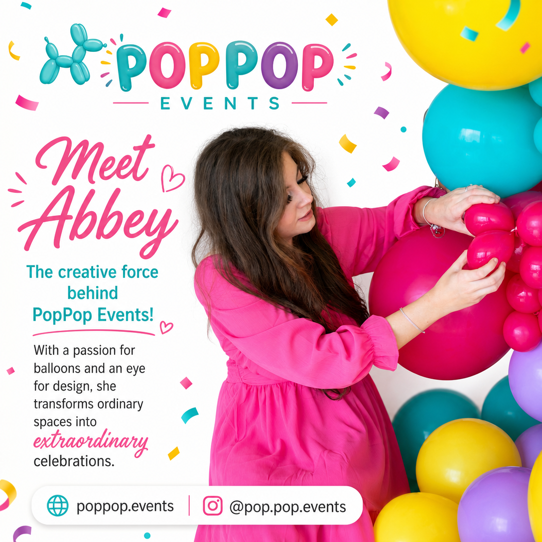 Abbey of PopPop Events styling balloons