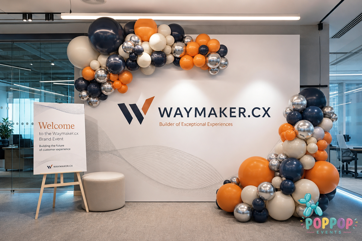 Corporate balloon decor by PopPop Events