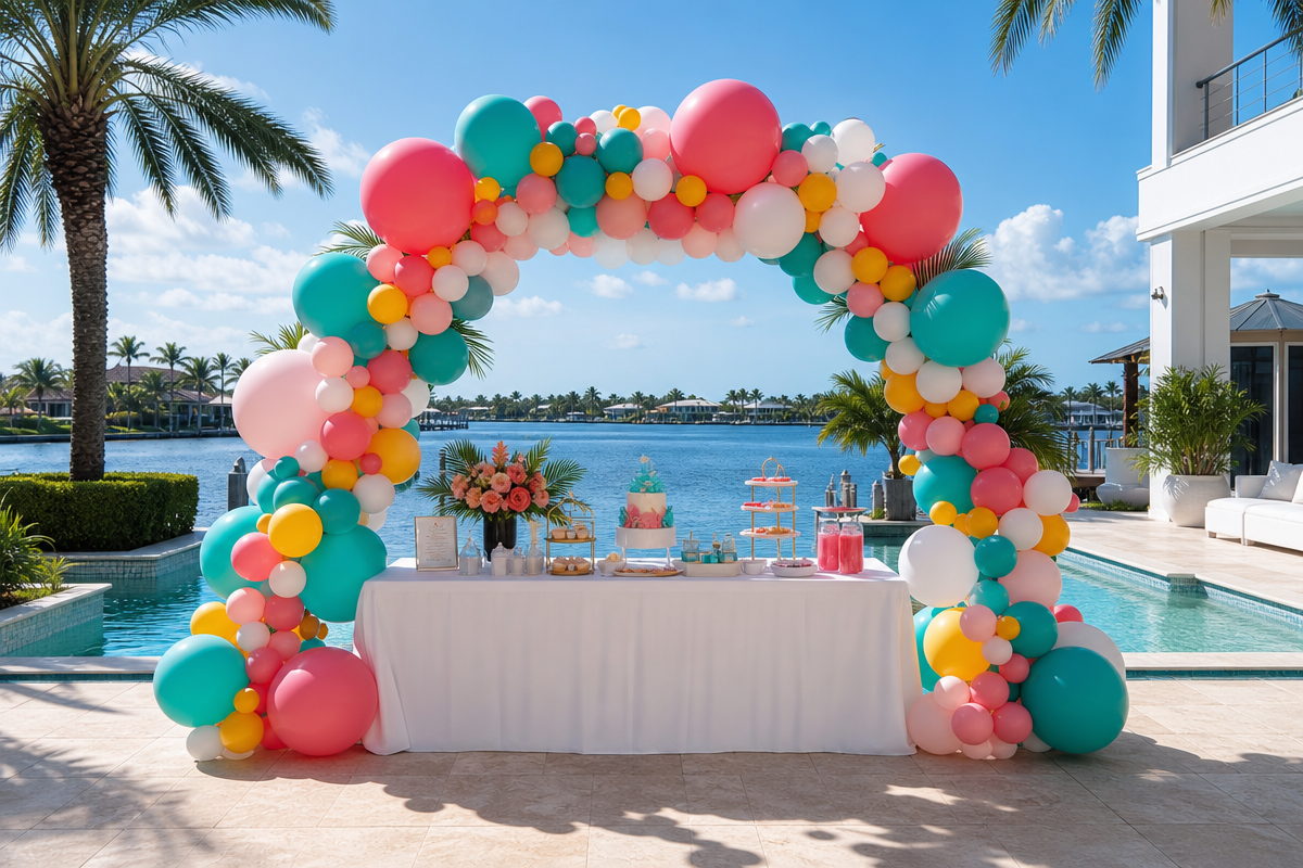 Luxury balloon decor in Palm Beach by PopPop Events