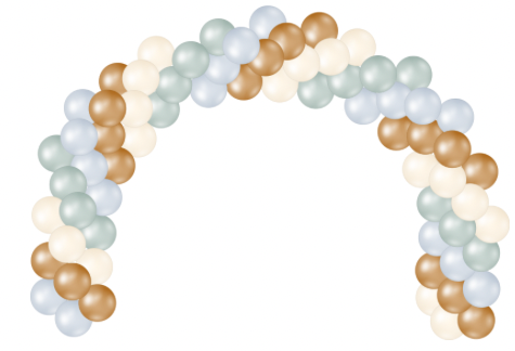 Pastel Rainbow balloon decor look by PopPop Events