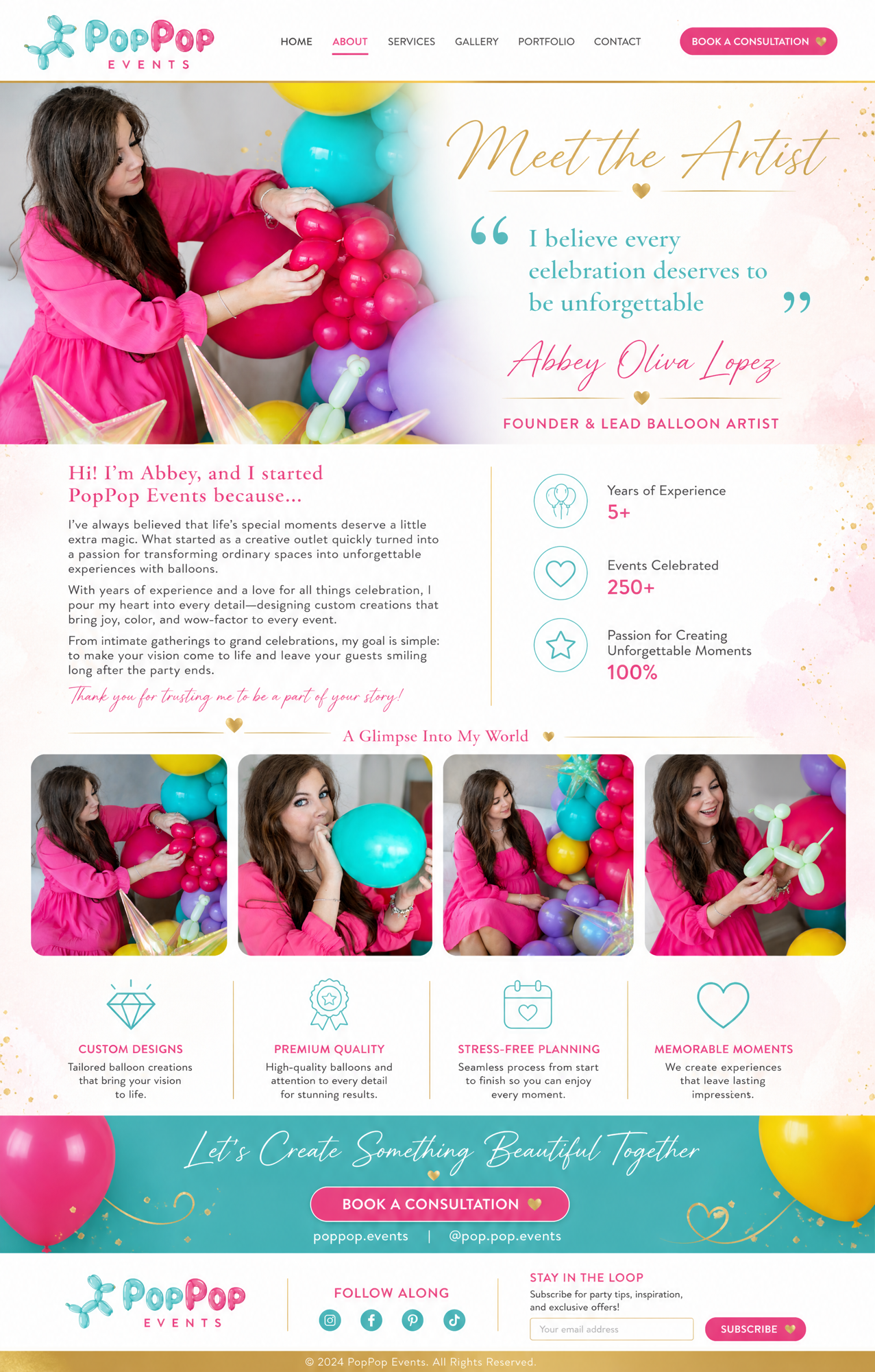 Custom balloon decor in Miami